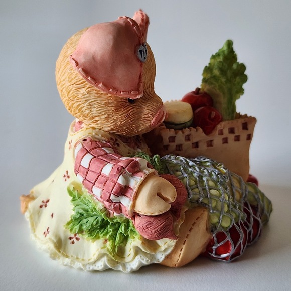 Enesco This Little Piggy Went To Market Collectible Figurine 1994 VTG With Box - Picture 6 of 16